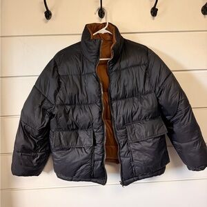 Women’s  Black Tape Bomber Puffer Jacket